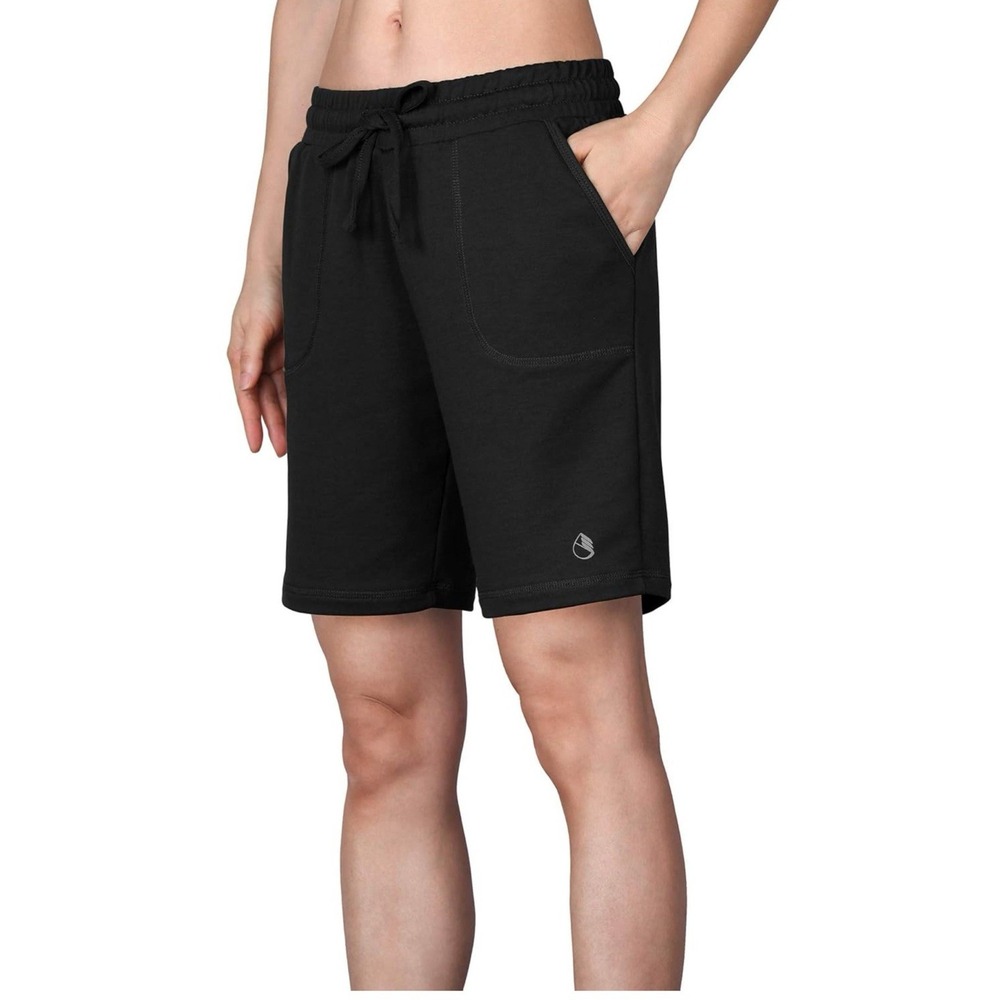 icyzone Athletic Running Yoga Shorts for Women-‎ Navy - Medium